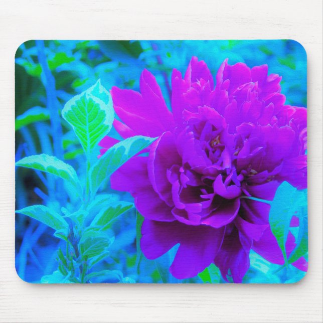 Moody Purple Peony with Beautiful Weigela Foliage Mouse Pad (Front)