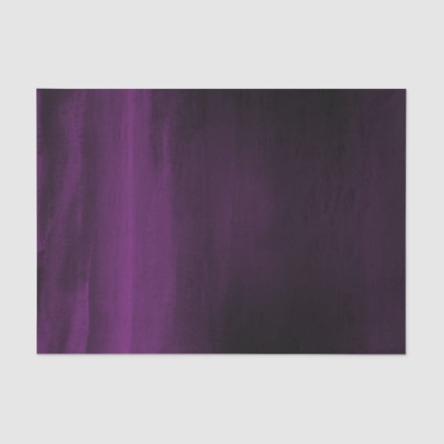 Moody Purple Plum Modern Watercolor Chic Elegant Tissue Paper (Front)