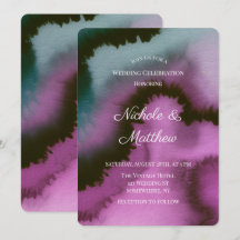 Moody Purple & Teal Abstract Wedding Celebration