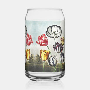 Moody Regency Style Multi-Colour Tulips Can Glass
