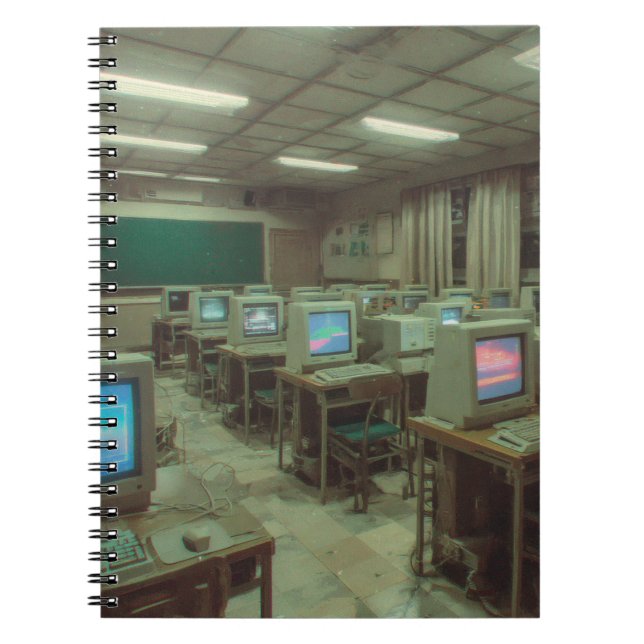 Moody Retro Computer Lab Notebook (Front)