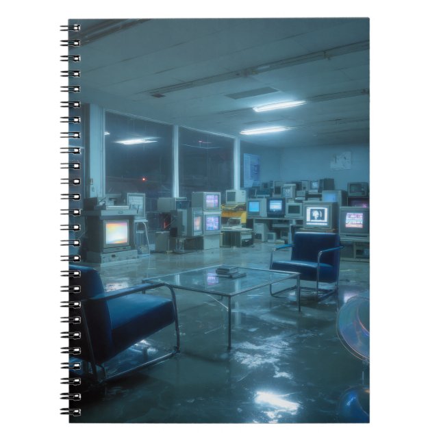 Moody Retro Tech Lounge Notebook (Front)