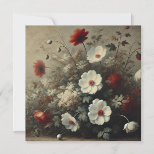Moody Romantic Florals Birthday Invitation