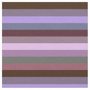 Moody Romantic Mauve & Brown Stripe Pattern Fabric