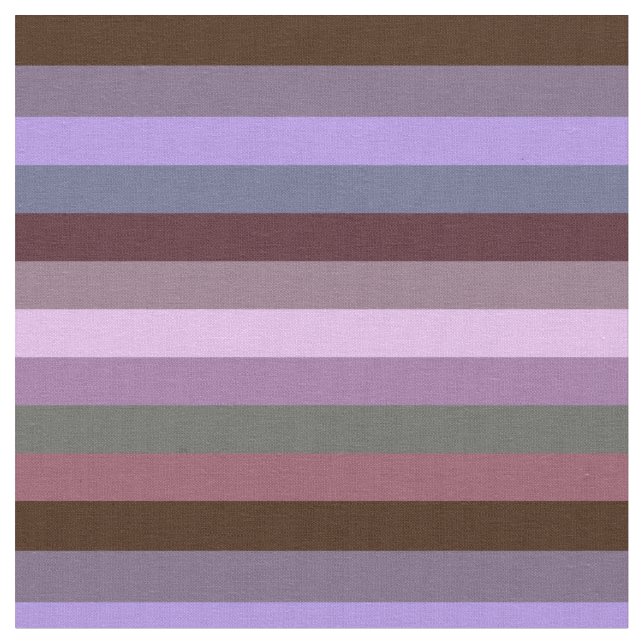 Moody Romantic Mauve & Brown Stripe Pattern Fabric (Close Up)