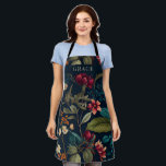 Moody Romantic Navy Blue Floral Apron<br><div class="desc">A beautifully designed custom Moody Romantic Navy Blue Floral Apron makes for an exceptional gift, whether you're treating yourself or surprising someone special. Perfect for baking enthusiasts of all levels. The sleek design and the ability to personalise with a name make it a one-of-a-kind gift. It's ideal for anyone who...</div>