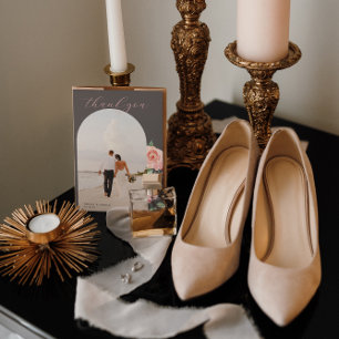 Moody Rose Romantic Spring Florals Wedding Thank You Card