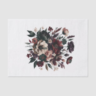 Moody Rustic Garden Florals Bohemian Wedding Tissue Paper