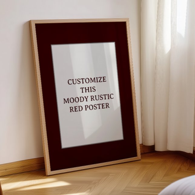 Moody Rustic Red Custom Poster Quote Christmas  (Creator Uploaded)
