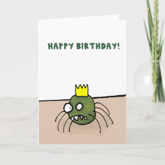 Moody Spider Birthday Card