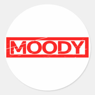 Moody Stamp Classic Round Sticker