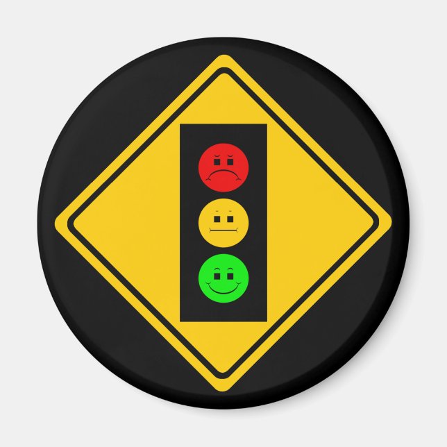 Moody Stoplight Ahead Magnet (Front)