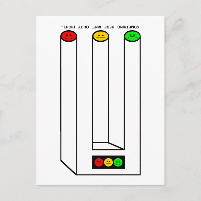 Moody Stoplight Blivet with Caption Postcard (Front)