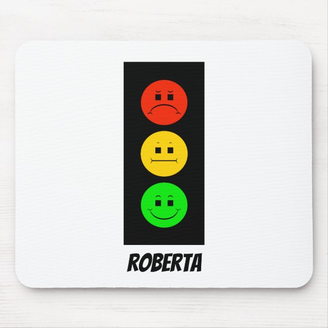 Moody Stoplight Customisable with Name Mouse Pad (Front)