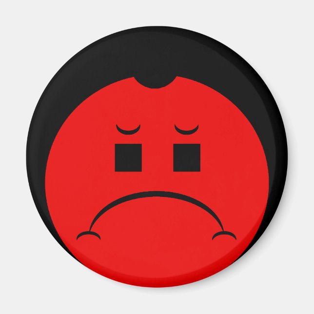 Moody Stoplight Trio Ron Buckstopper Face Magnet (Front)