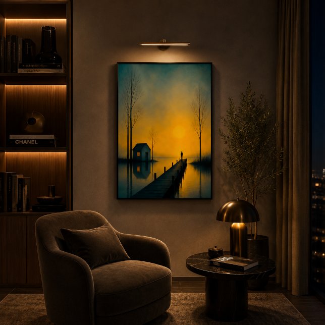 Moody Sunset Lake Wall Art Poster (Creator Uploaded)
