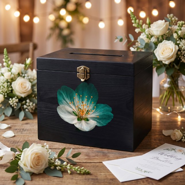 Moody Teal Emerald Macro Sakura Bloom Tissue Paper (Creator Uploaded)