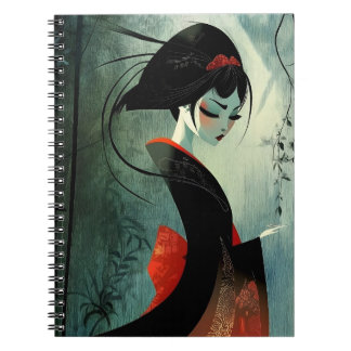 Moody Thoughtful Anime Girl Notebook
