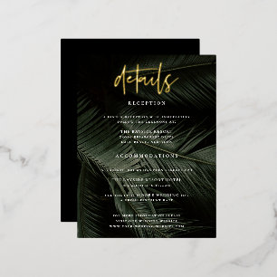 Moody Tropics Wedding Details Enclosure Card