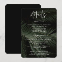 Moody Tropics Wedding Details