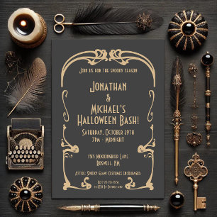 Moody Vintage Halloween Party Invitation