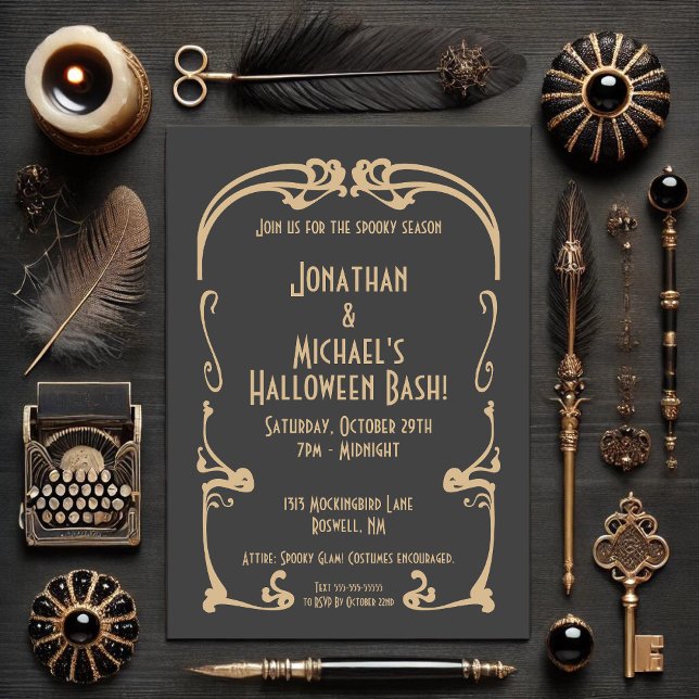 Moody Vintage Halloween Party Invitation (Creator Uploaded)