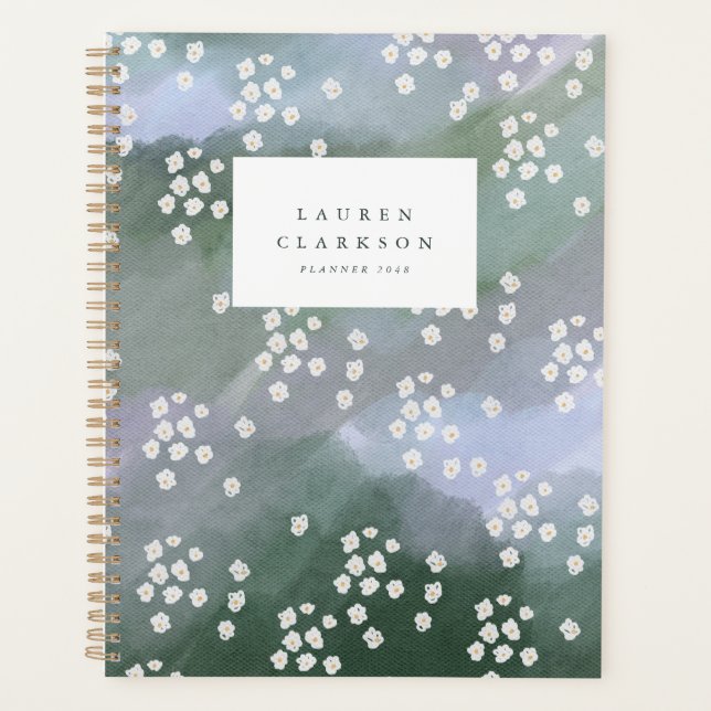 Moody Watercolor Wildflower Planner (Front)