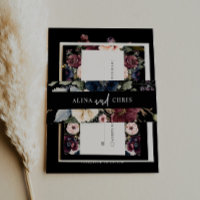 Moody Wedding Invitation Belly Band
