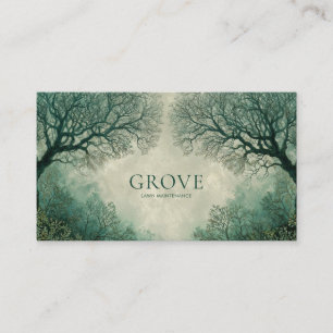 Moody Winter Forest Gothic Romance Business Card