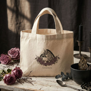 Moody Zebra Mommy and Baby Mini Tote Bag