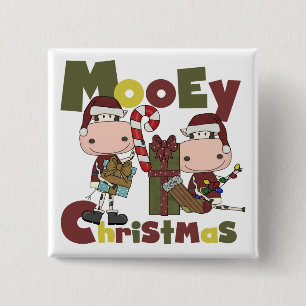 Mooey Christmas 15 Cm Square Badge