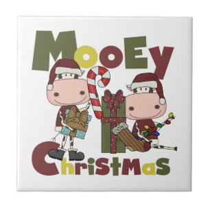 Mooey Christmas Ceramic Tile