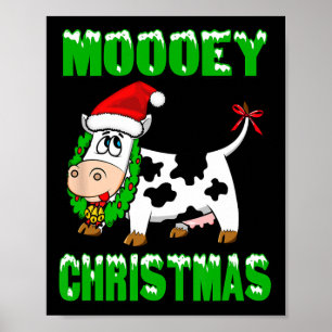 Mooey Christmas - Christmas Cow Poster