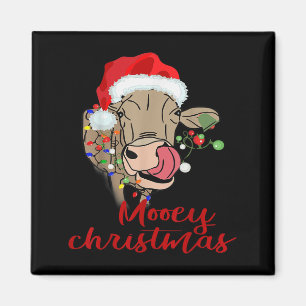 Mooey Christmas Cow T Shirt Heifer Farmer Xmas Gif Magnet
