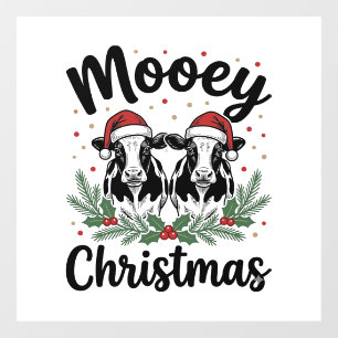 Mooey Christmas Cow Vintage Engraving Shirt Design