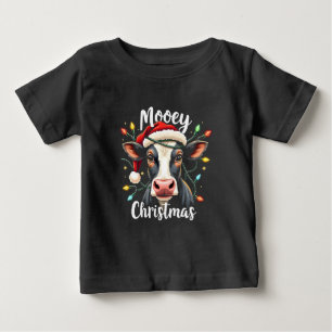 Mooey Christmas Funny Xmas Cow Cattle Lovers  Baby T-Shirt