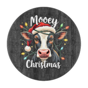 Mooey Christmas Funny Xmas Cow Cattle Lovers  Cutting Board