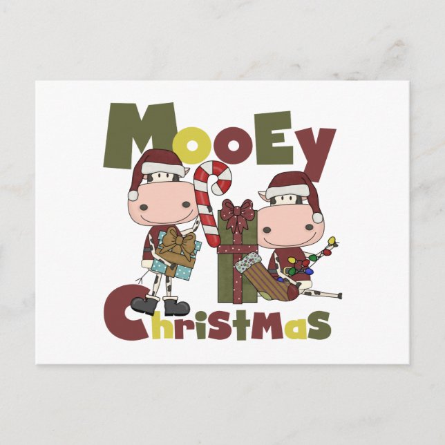 Mooey Christmas Holiday Postcard (Front)