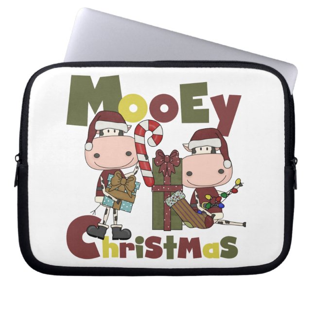 Mooey Christmas Laptop Sleeve (Front)