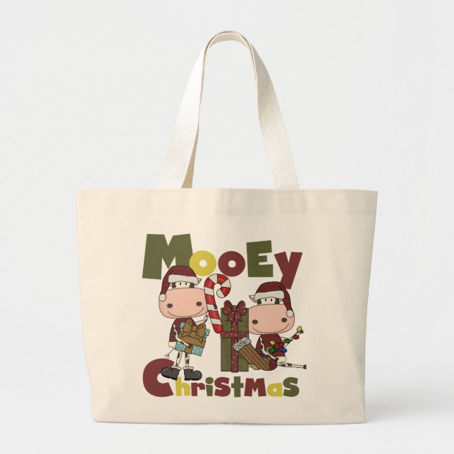Mooey Christmas Large Tote Bag (Front)