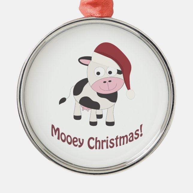 Mooey Christmas! Metal Ornament (Front)