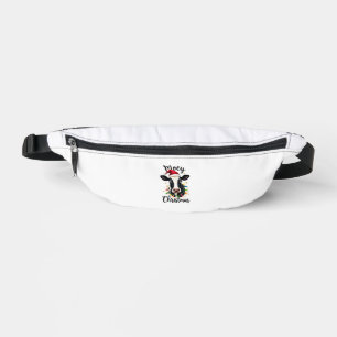 Mooey Christmas Santa Christmas Lights Cow Lovers Bum Bags