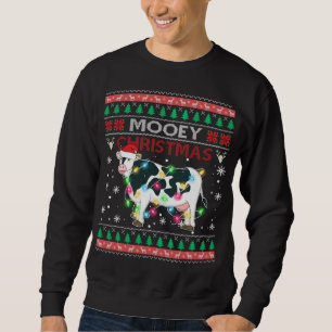 Mooey Christmas Santa Heifers Cow Farmers Ugly Xma Sweatshirt