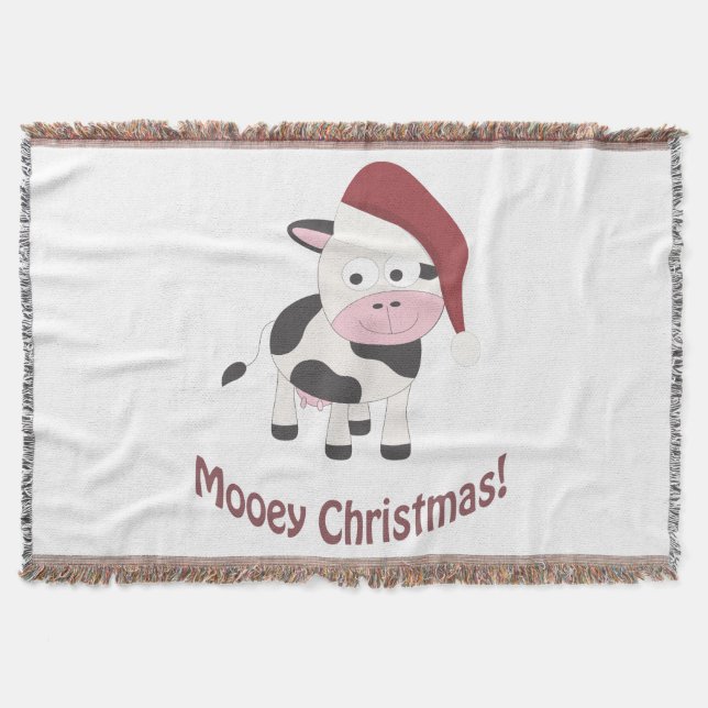 Mooey Christmas! Throw Blanket (Front)