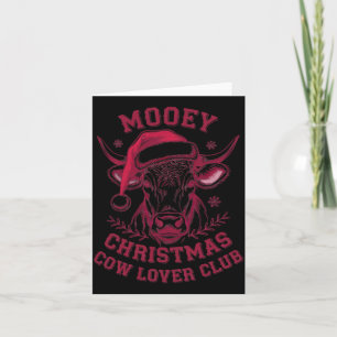 Mooey Christmas Western Cow Lover Club Xmas Season Card