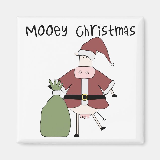 Mooey Cow  Christmas Tshirts and Gifts Magnet (Front)