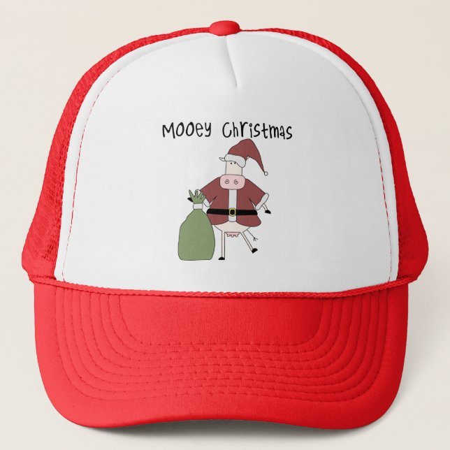 Mooey Cow  Christmas Tshirts and Gifts Trucker Hat (Front)