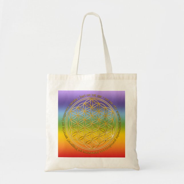 Moola Mantra / Blume Des Lebens / chakren colour Tote Bag (Front)