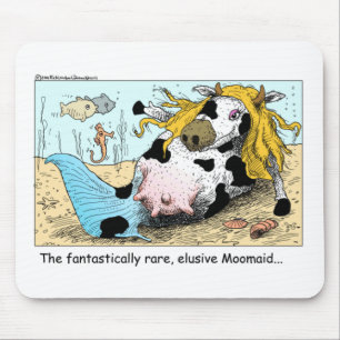 Moomaid Funny Cow Cartoon Gifts Tees Collectibles Mouse Pad