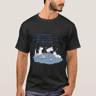 Moomin Snufkin Hat With Outlined Flowers T-Shirt